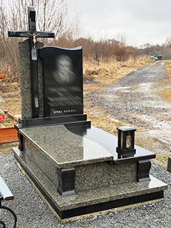 Елітний пам'ятник з граніту одинарний львів