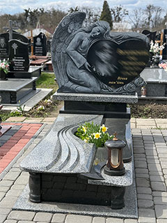 Пам'ятник з граніту одинарний львів Пам'ятник гранітний одинарний виготовлення у львові