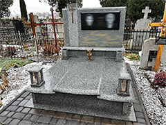 Європейський пам'ятник з граніту подвійний львів