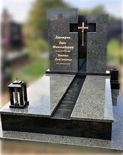 Європейський пам'ятник з граніту подвійний львів