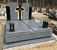 Європейський пам'ятник з граніту подвійний львів