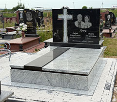 Європейський пам'ятник з граніту подвійний львів