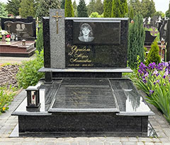 Європейський пам'ятник з граніту подвійний львів